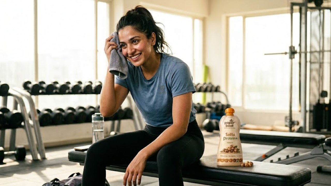 Person finishing workout feeling energized after drinking natural pre workout